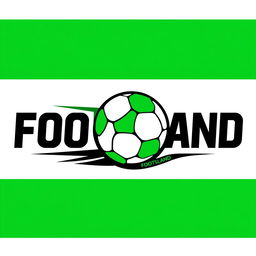 A modern and dynamic logo design for a football brand named 'FOOT LAND'