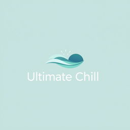 A modern and minimalist logo design that conveys a sense of ultimate chill and relaxation