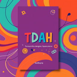 A flat A4 ebook cover design that highlights the theme of TDAH (Transtorno do Déficit de Atenção com Hiperatividade)
