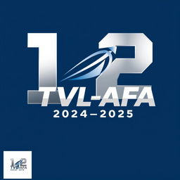 A modern and sleek logo design featuring the text '12 TVL-AFA 2024-2025'