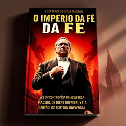 A captivating book cover design for 'O Império da Fé: As Controvérsias que Cercam Edir Macedo e a Igreja Universal'