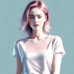 A high-quality digital art image of a stylish young woman