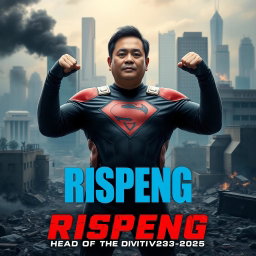 A 3D film poster titled 'RISPENG' with the subtitle 'Head of the Division (2024-2025)' clearly displayed at the bottom