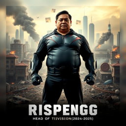A 3D film poster titled 'RISPENG' with the subtitle 'Head of the Division (2024-2025)' clearly displayed at the bottom