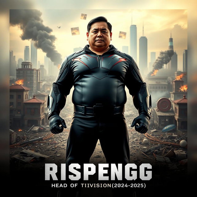A 3D film poster titled 'RISPENG' with the subtitle 'Head of the Division (2024-2025)' clearly displayed at the bottom
