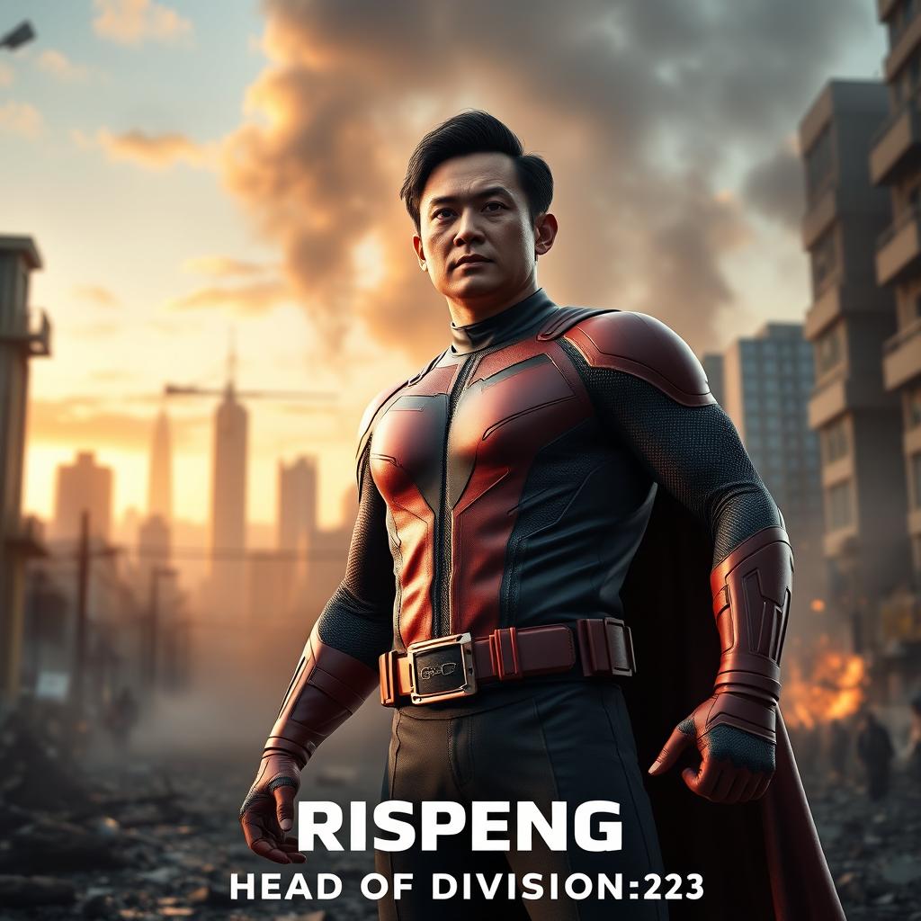 A 3D film poster titled 'RISPENG' with the subtitle 'Head of Division (2024-2025)' prominently displayed at the bottom