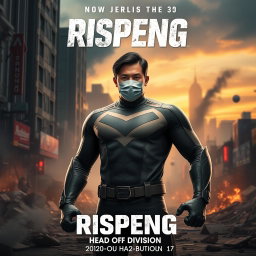 A 3D film poster titled 'RISPENG' with the subtitle 'Head of Division (2024-2025)' prominently displayed at the bottom