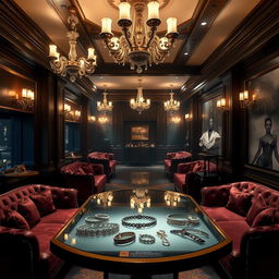 A mesmerizing background depicting a journey through a luxurious bondage club, showcasing an atmosphere of opulence and sensuality