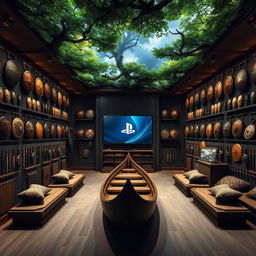 A beautifully designed PlayStation store inspired by Viking culture