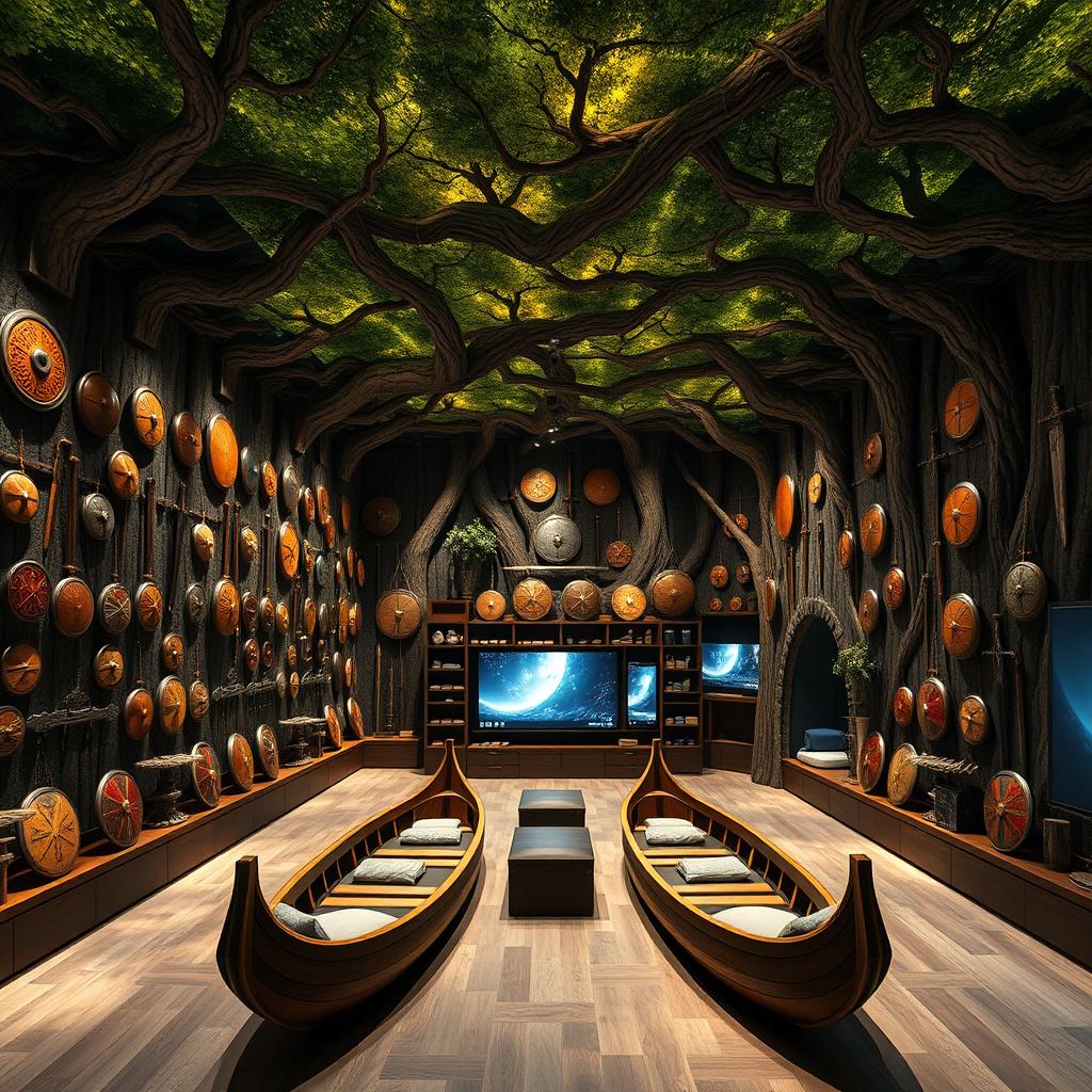 A beautifully designed PlayStation store inspired by Viking culture