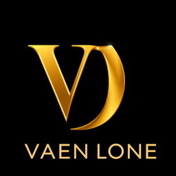 A sleek and modern logo design featuring the letters 'VD' elegantly intertwined