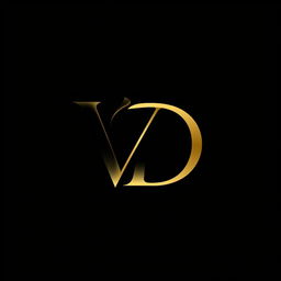 A sleek and modern logo design featuring the letters 'VD' creatively intertwined