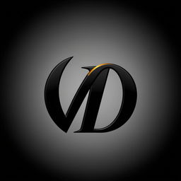 A sleek and modern logo design featuring the letters 'VD' creatively intertwined