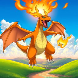 A dynamic and powerful illustration of Charizard, the iconic Pokémon
