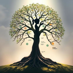 A powerful symbolic tree representing a girl who has been a victim of gender-based violence