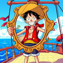 A vibrant and dynamic illustration of Monkey D