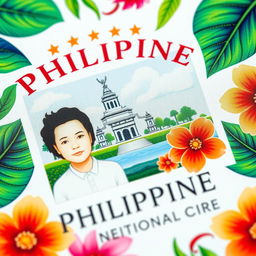 A detailed close-up of a Philippine identification card, showcasing vibrant colors and intricate designs