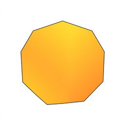 A simple polygon with 15 sides, also known as a pentadecagon