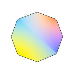 A simple polygon with 15 sides, also known as a pentadecagon