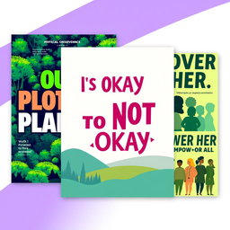 A series of three eye-catching poster designs for awareness campaigns