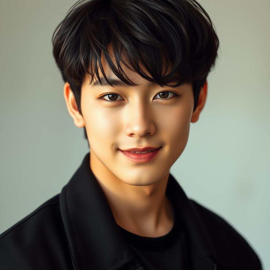 A captivating portrait of Jeon Jungkook, the talented member of BTS