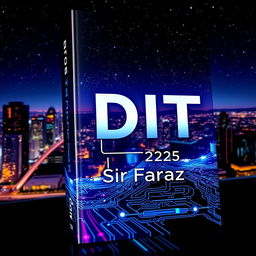 A captivating book cover design for the title "DIT" by Sir Faraz, set in the year 2025