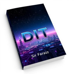 A captivating book cover design for the title "DIT" by Sir Faraz, set in the year 2025