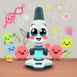 An adorable, animated profile picture for a biology-themed YouTube channel