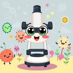 An adorable, animated profile picture for a biology-themed YouTube channel