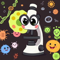 An adorable, animated profile picture for a biology-themed YouTube channel