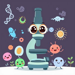An adorable, animated profile picture for a biology-themed YouTube channel