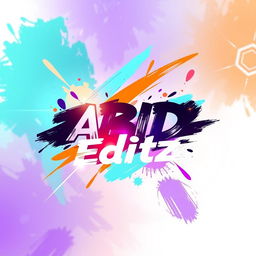 A vibrant, artistic cover photo for 'ABID Editz', featuring an abstract blend of colors like teal, purple, and orange to create a dynamic visual experience