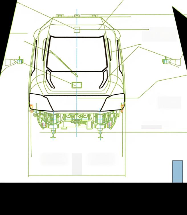 A friendly, stylized icon of a train, designed to represent public transportation services