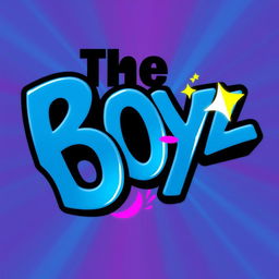 A modern and vibrant text icon representing 'The Boyz', featuring bold and stylized typography in a playful, energetic font