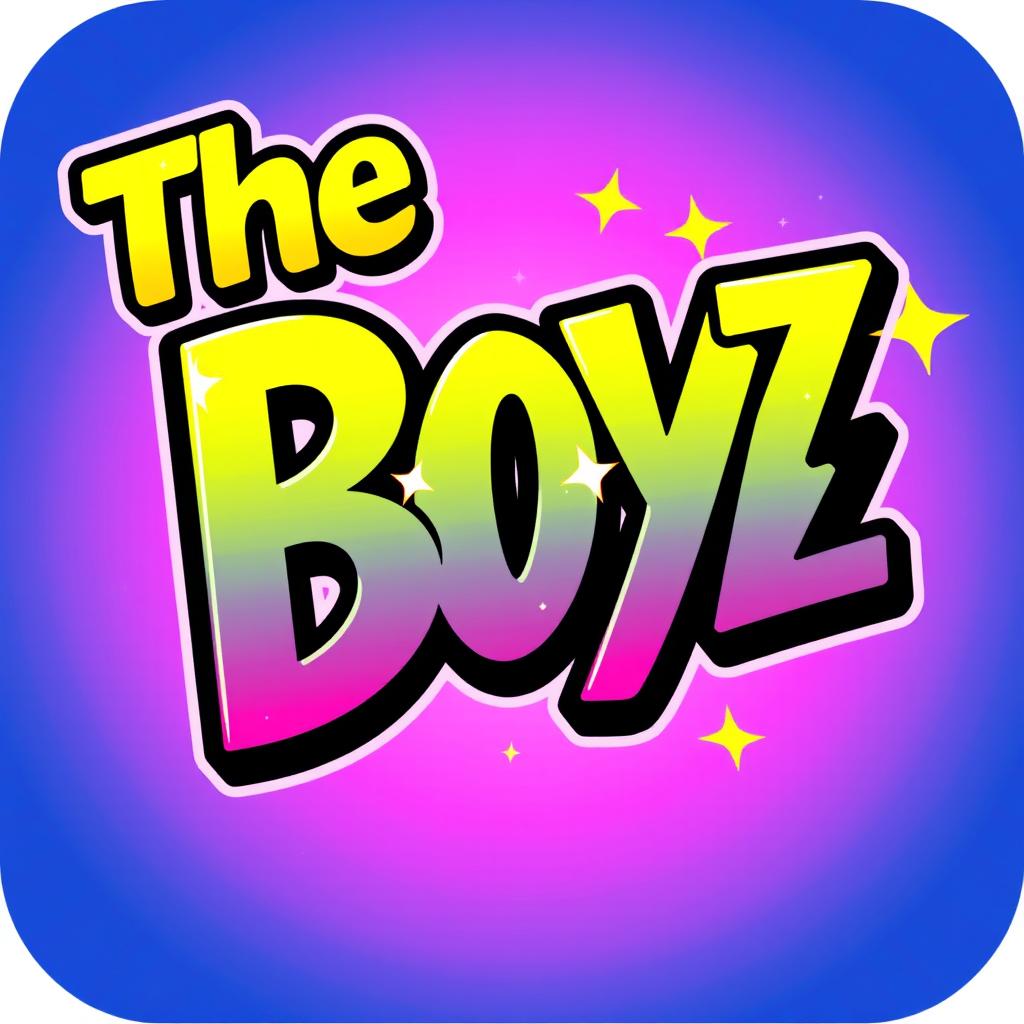 A modern and vibrant text icon representing 'The Boyz', featuring bold and stylized typography in a playful, energetic font