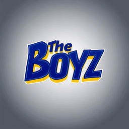 An artistic representation of a stylized text logo for 'The Boyz', using bold and dynamic typography