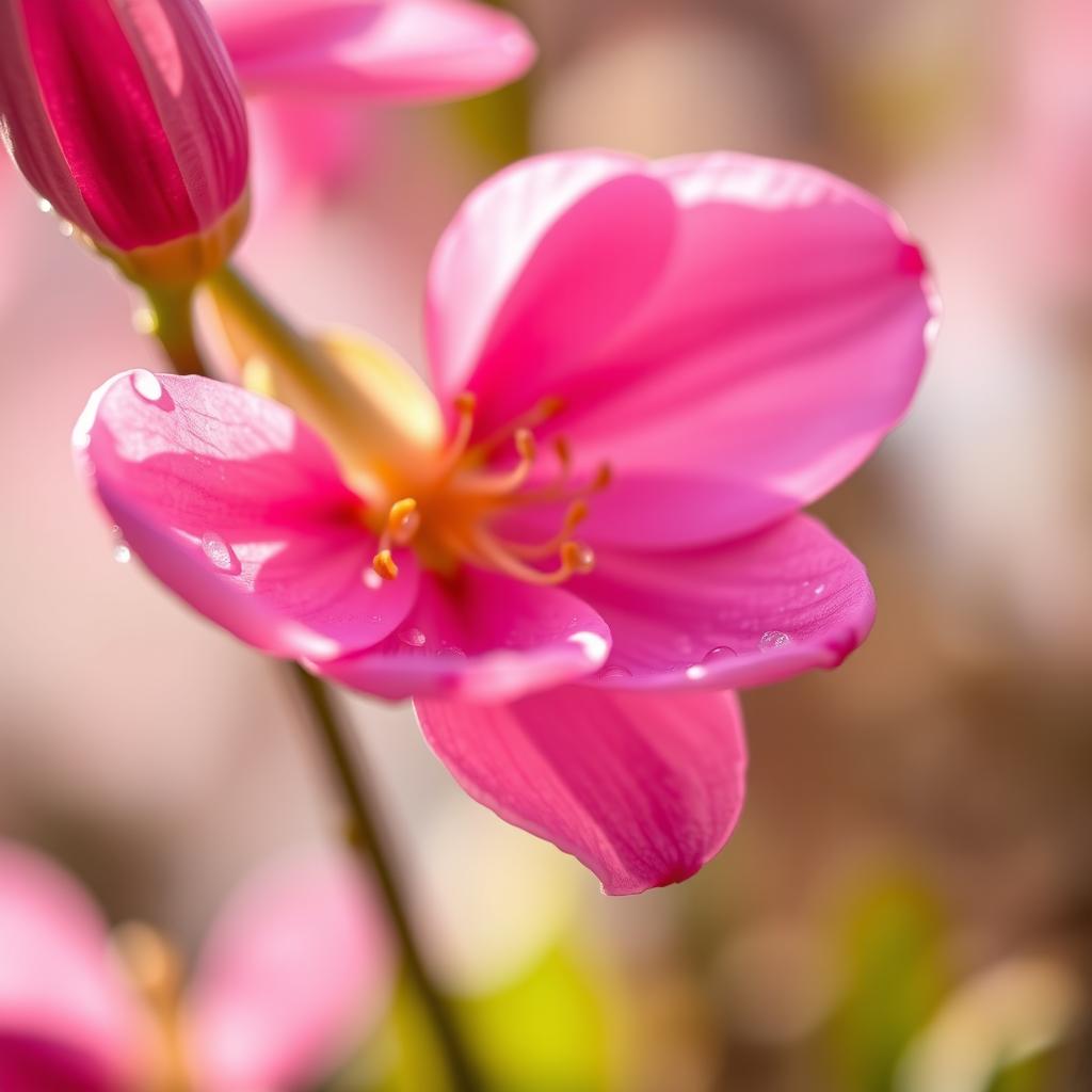 A beautiful and artistic representation of a pink flower, showcasing its delicate petals and vibrant colors
