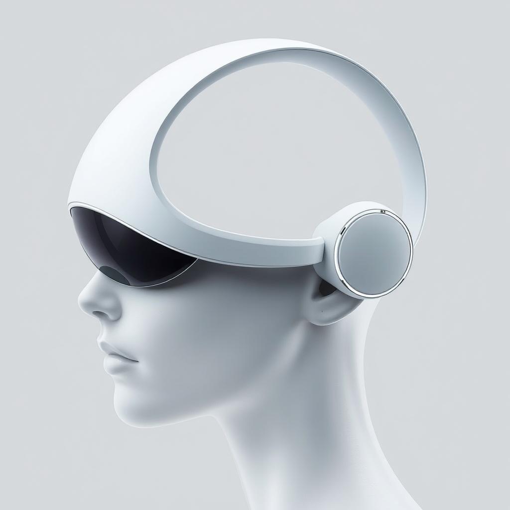 A sleek, minimalist headset design named 'Synapse'