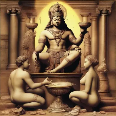 According to ancient mythology, the gods had an accounting system to record the offerings and sacrifices made by humans.