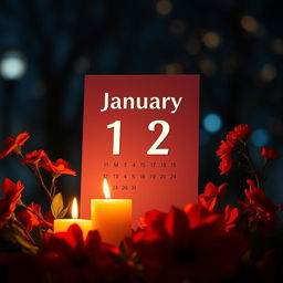 A beautifully designed calendar page for January 17, 2025, set against a night backdrop