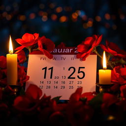 A beautifully designed calendar page for January 17, 2025, set against a night backdrop