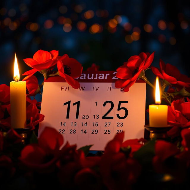 A beautifully designed calendar page for January 17, 2025, set against a night backdrop