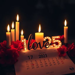 A beautiful calendar page showcasing January 17, 2025, set at night