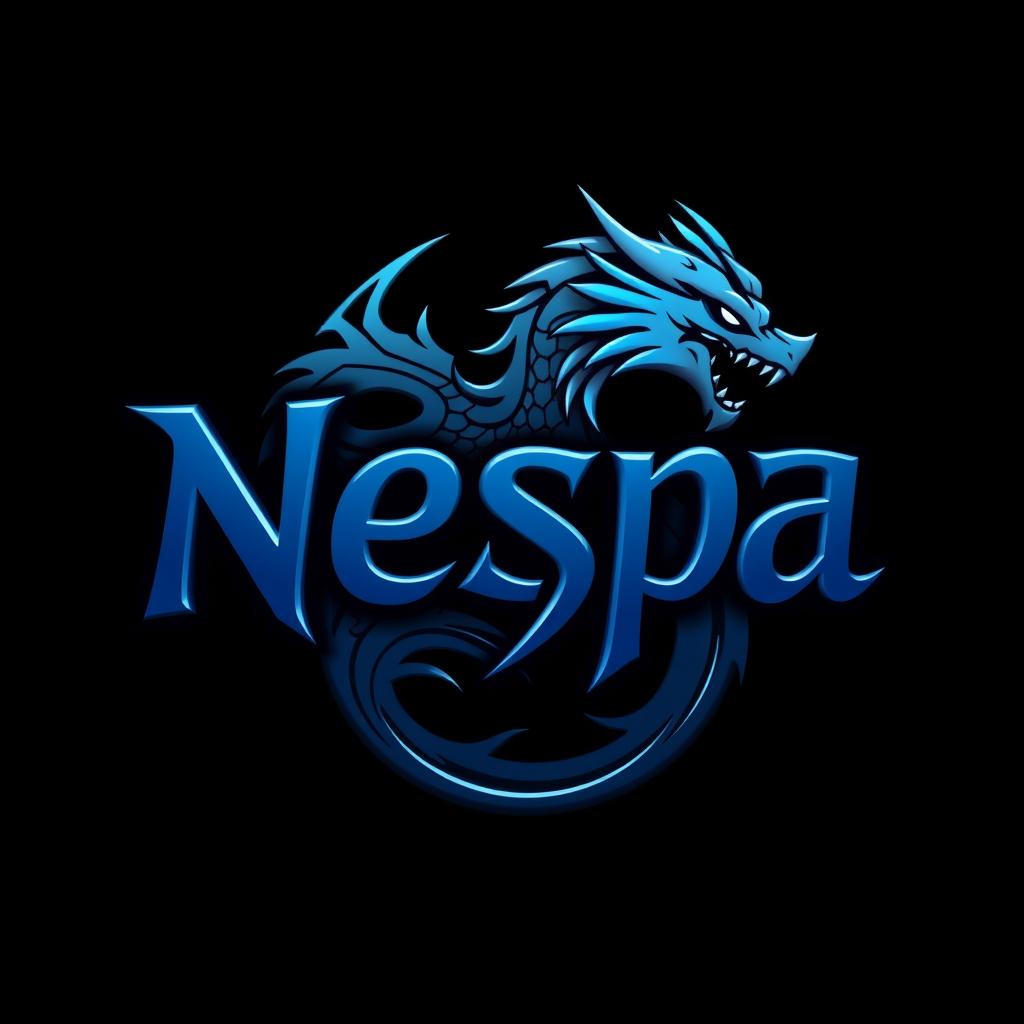 A 3D logo for a Telegram channel featuring the text 'Nespa' in a stylish font that's seamlessly integrated into the design