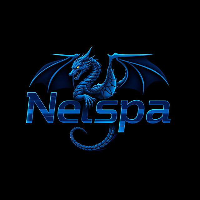 A logo for a Telegram channel featuring a dark blue and black theme