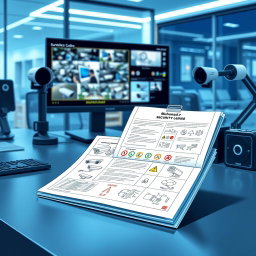 A detailed illustration of a business code document specifically for surveillance cameras and security systems, branded with the name 'muhanad