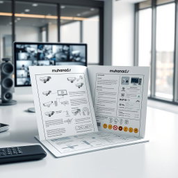 A detailed illustration of a business code document specifically for surveillance cameras and security systems, branded with the name 'muhanad