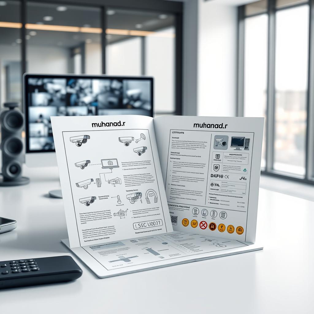 A detailed illustration of a business code document specifically for surveillance cameras and security systems, branded with the name 'muhanad