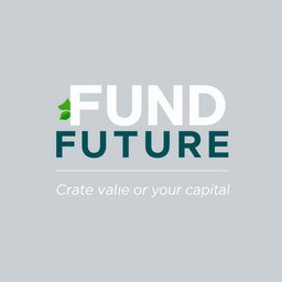 A modern and sleek bank logo design featuring the text 'FUND FOR FUTURE' prominently displayed