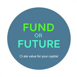 A modern and sleek bank logo design featuring the text 'FUND FOR FUTURE' prominently displayed